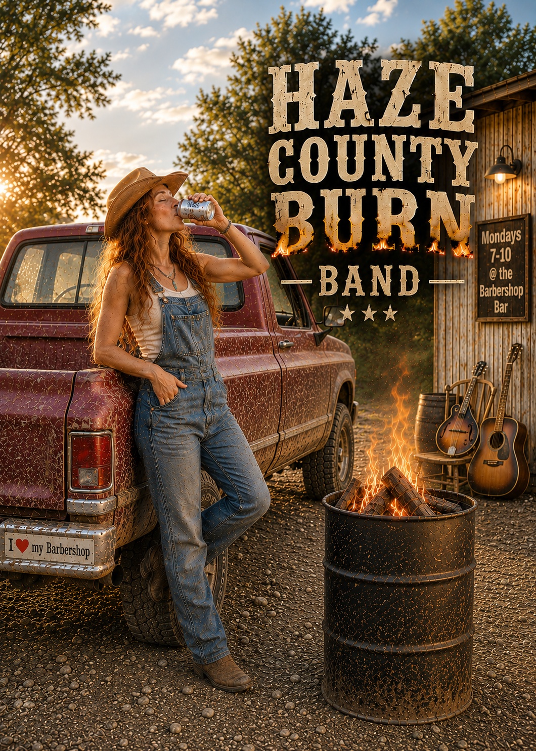 Haze County Burn Band — Mondays 7-10 at the Barbershop Bar